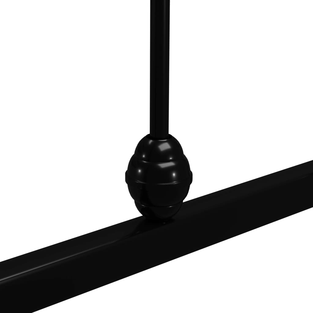 284498 vidaXL Bed Frame without Mattress Black Metal 90x200 cm