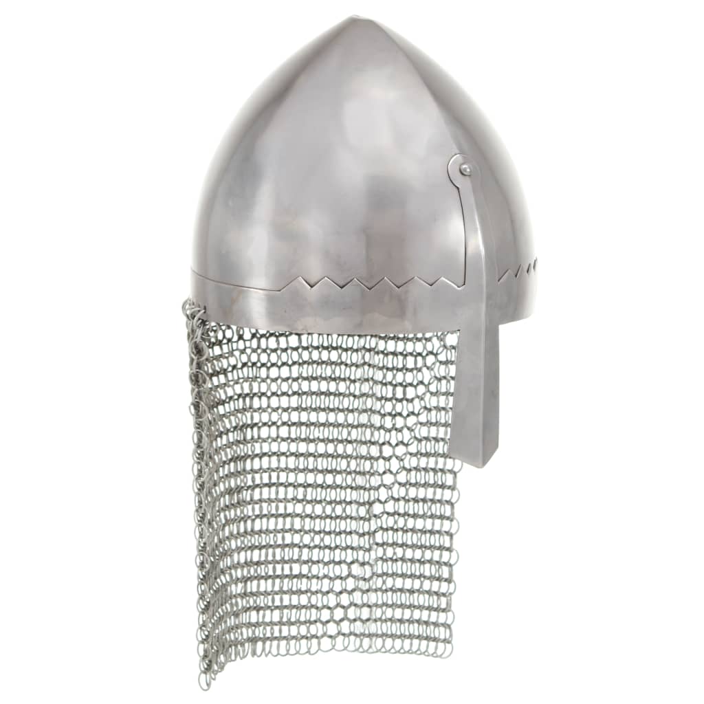 Knight Helmet Antique Replica LARP Silver Steel