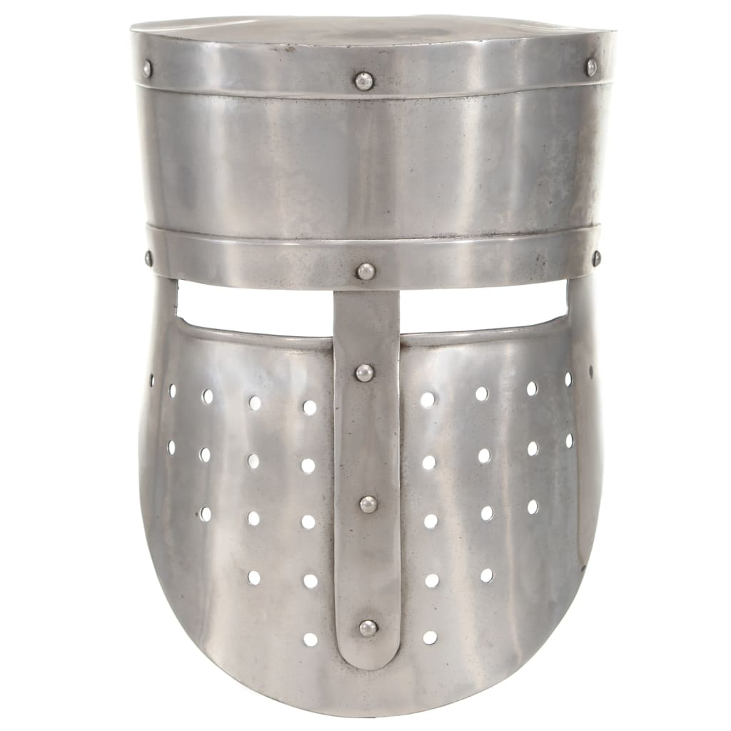 Medieval Knight Helmet Antique Replica LARP Silver Steel