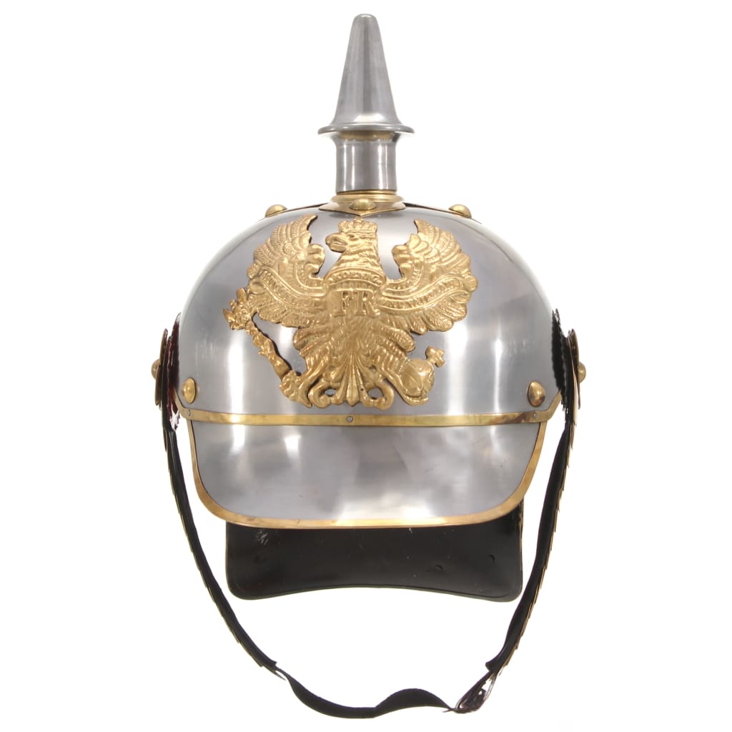 German Prussian Helmet Antique Replica LARP Silver Steel