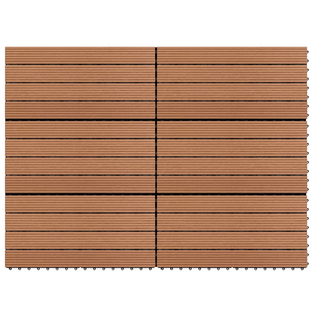 vidaXL WPC Tiles 60x30 cm 6 pcs 1m² Brown