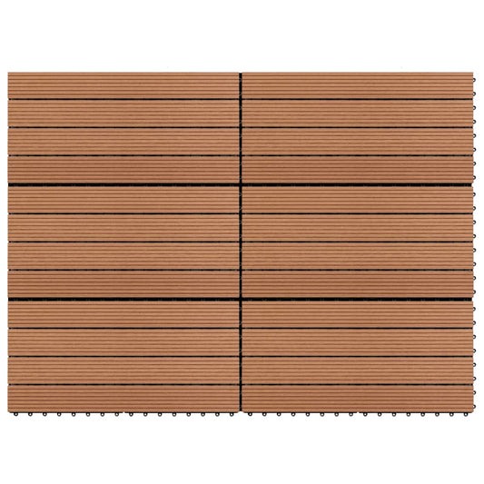 vidaXL WPC Tiles 60x30 cm 6 pcs 1m² Brown