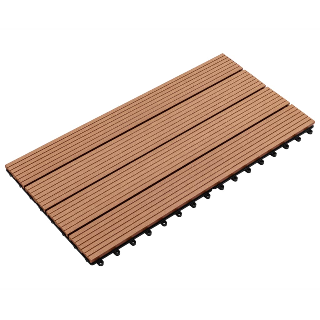 vidaXL WPC Tiles 60x30 cm 6 pcs 1m² Brown