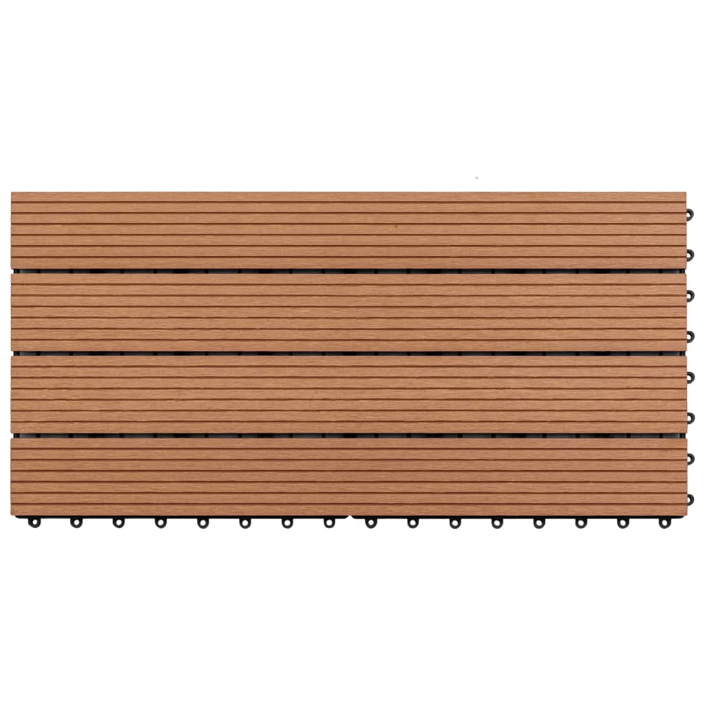 vidaXL WPC Tiles 60x30 cm 6 pcs 1m² Brown