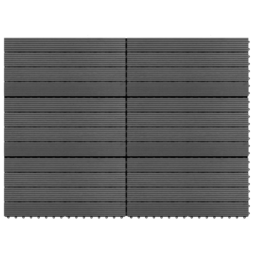 vidaXL WPC Tiles 60x30 cm 6 pcs 1m² Grey