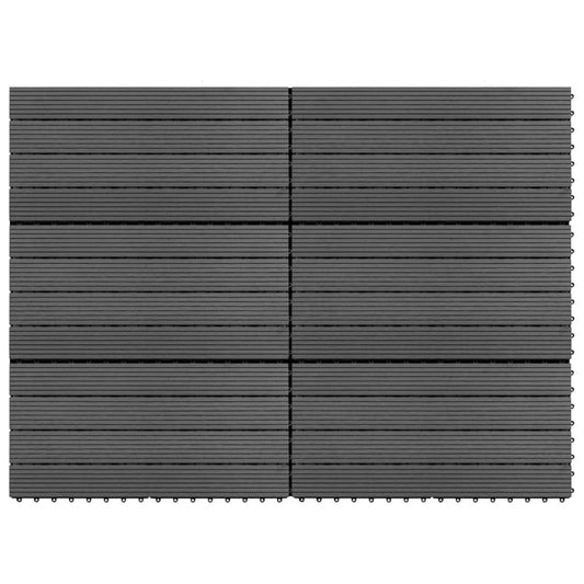 vidaXL WPC Tiles 60x30 cm 6 pcs 1m² Grey