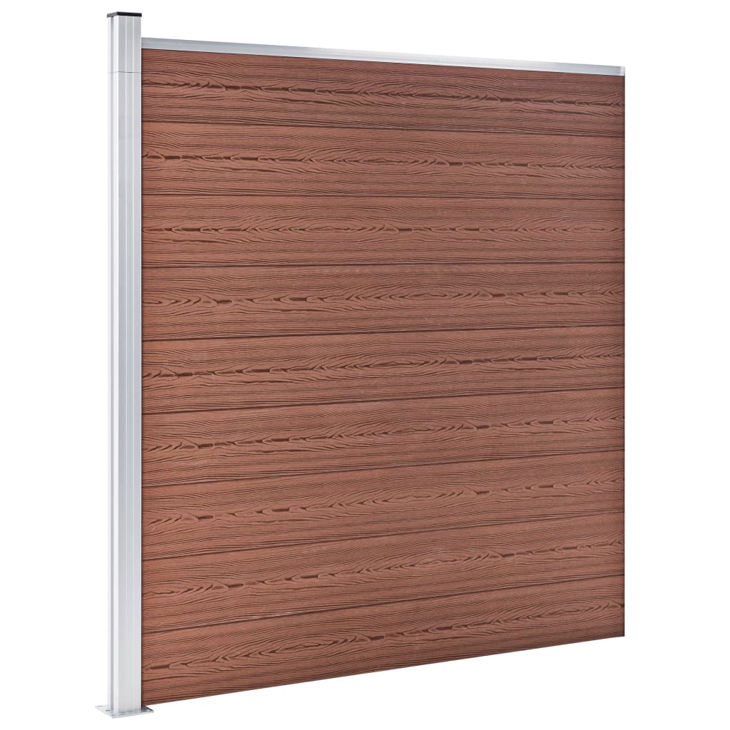 vidaXL Garden Fence WPC 175x186 cm Brown