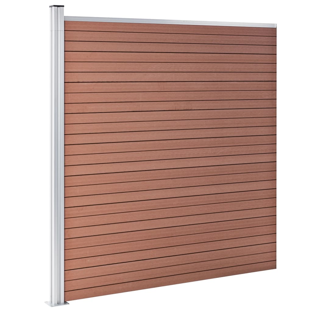 vidaXL Garden Fence WPC 175x186 cm Brown