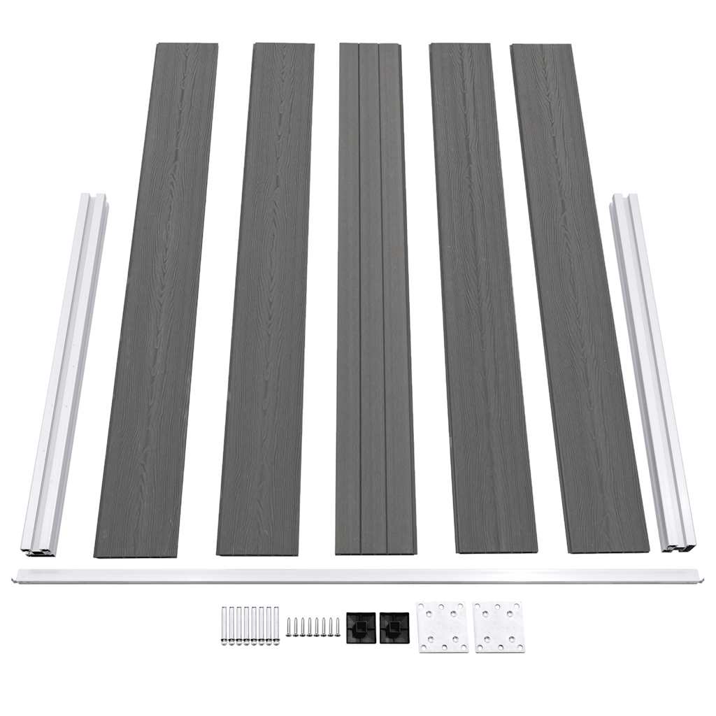 Garden Fence WPC 180x105 cm Grey