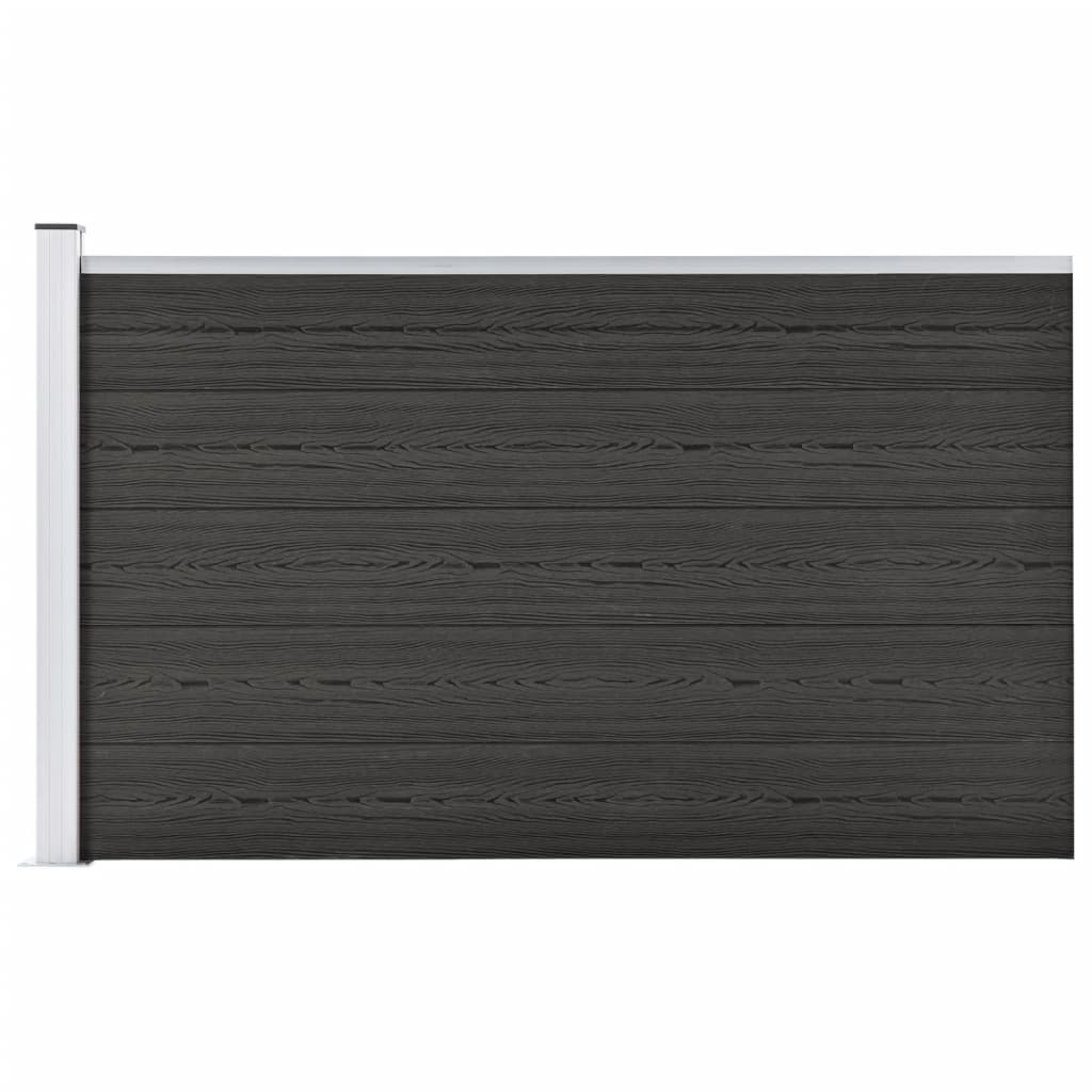 vidaXL Garden Fence WPC 175x105 cm Grey