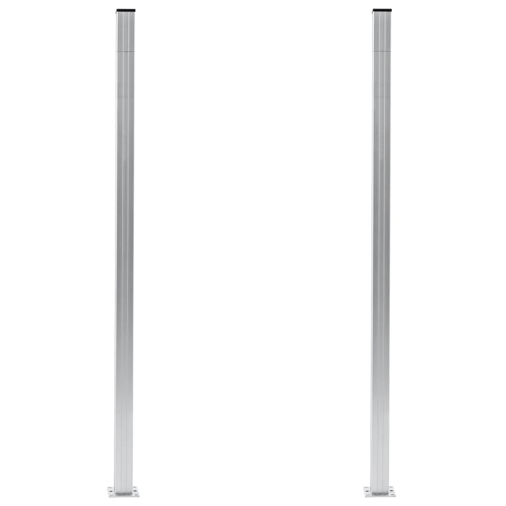 Fence Posts 2 pcs Aluminium 185 cm