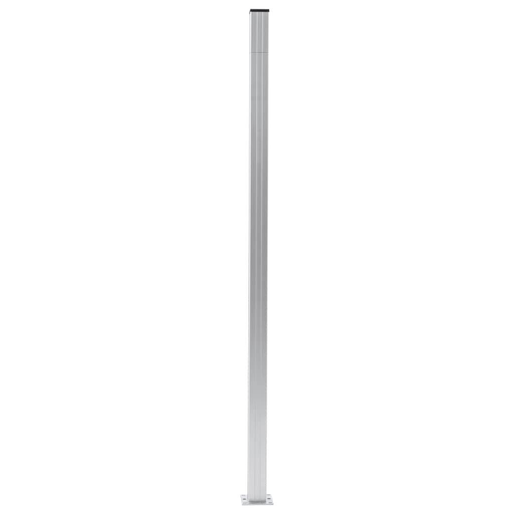 vidaXL Fence Posts 3 pcs Aluminium 185 cm