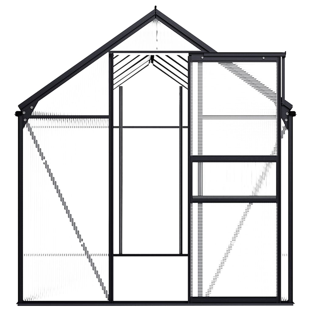 vidaXL Greenhouse Anthracite Aluminium 7.03 m²