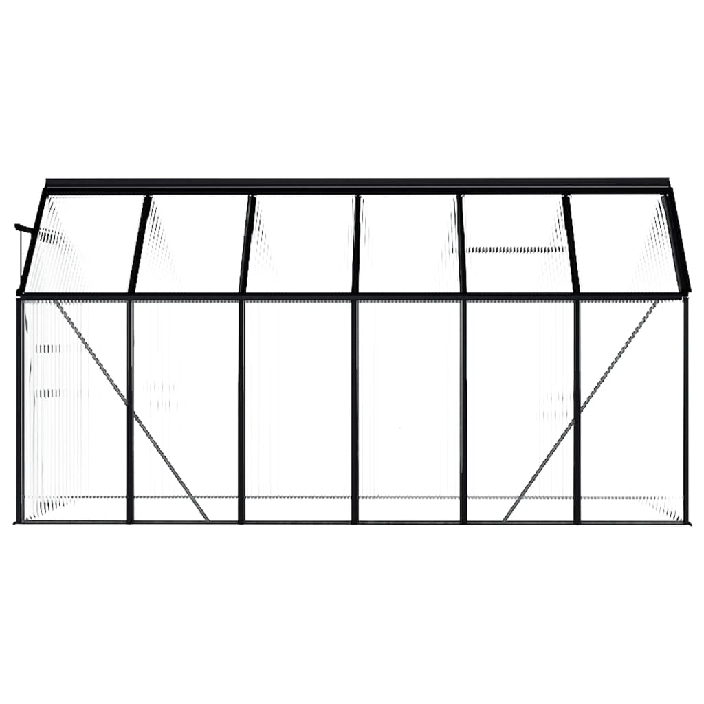 vidaXL Greenhouse Anthracite Aluminium 7.03 m²