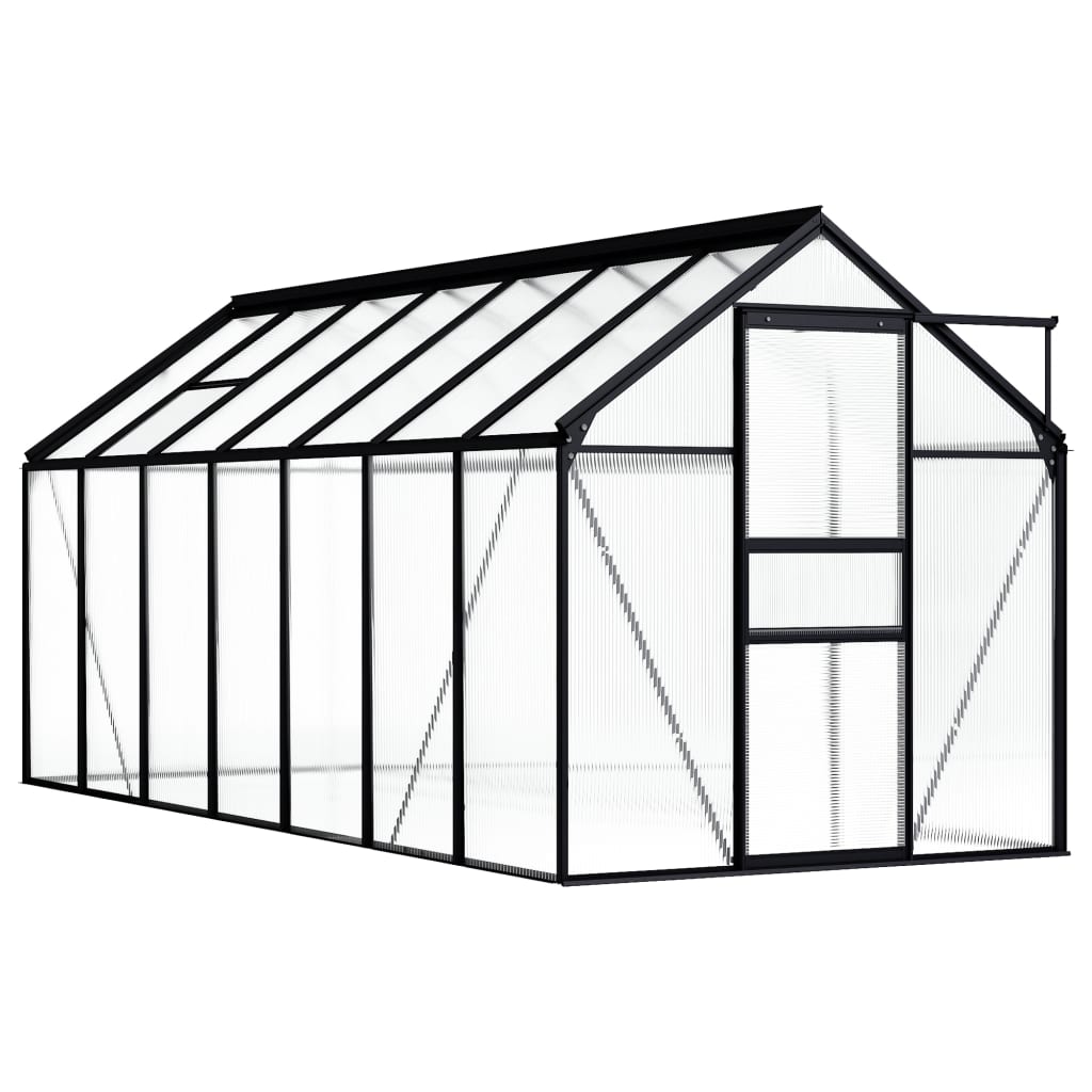 vidaXL Greenhouse Anthracite Aluminium 8.17 m²