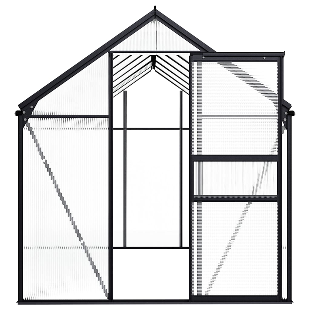 vidaXL Greenhouse Anthracite Aluminium 8.17 m²