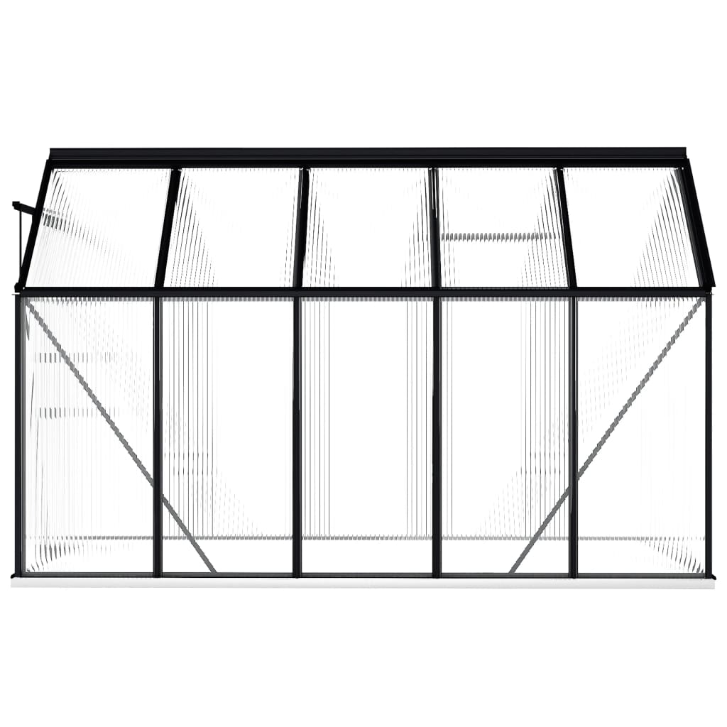 vidaXL Greenhouse with Base Frame Anthracite Aluminium 5.89 m²