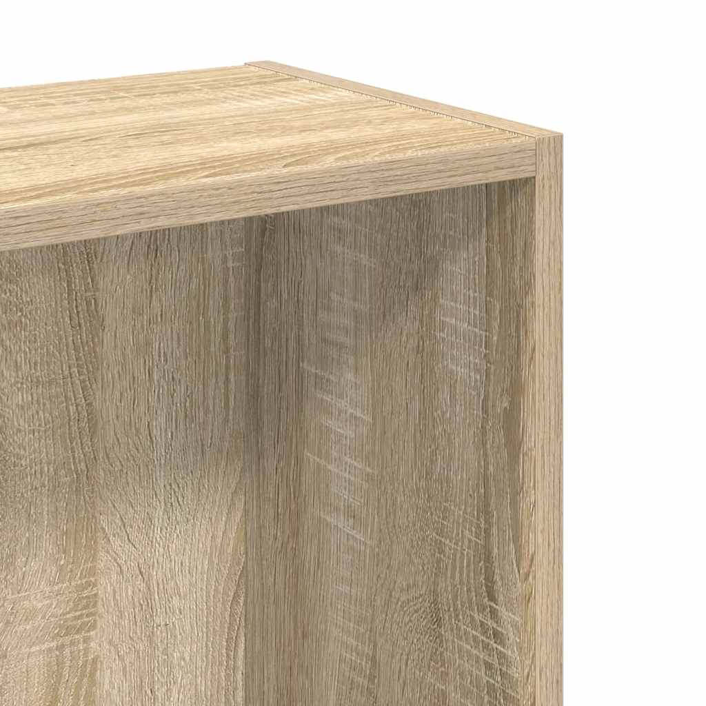 Bookcase Sonoma Oak 80x24x75 cm Engineered Wood