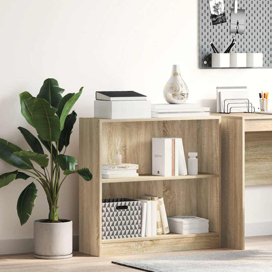 Bookcase Sonoma Oak 80x24x75 cm Engineered Wood