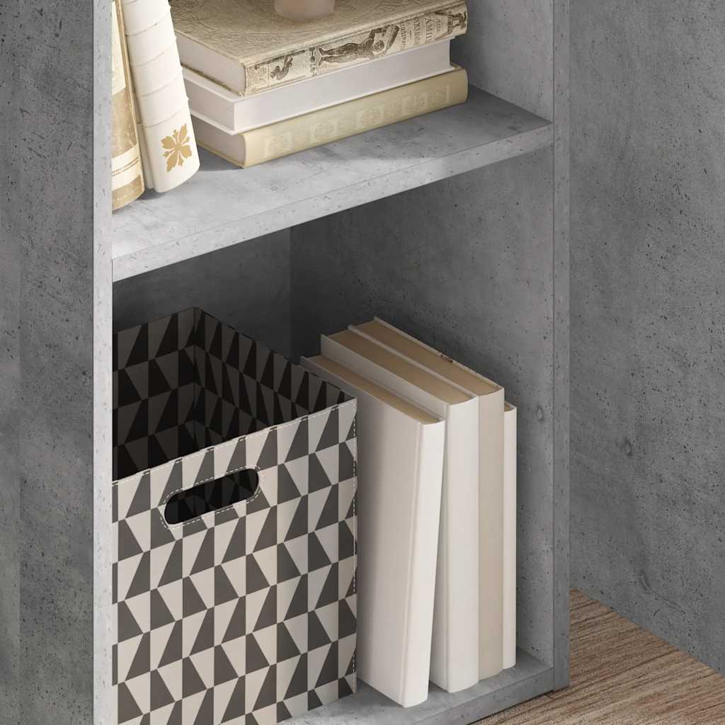 Bookcase Concrete Grey 40x30x76,5 cm Engineered Wood