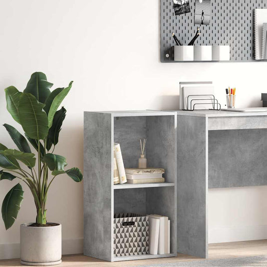Bookcase Concrete Grey 40x30x76,5 cm Engineered Wood
