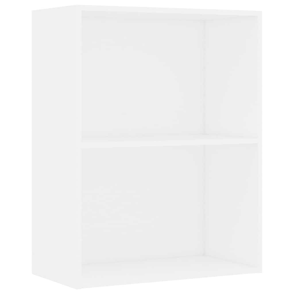 Bookcase White 60x30x76,5 cm Engineered Wood