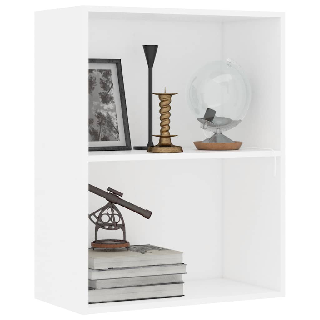 Bookcase White 60x30x76,5 cm Engineered Wood