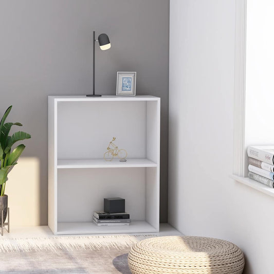 Bookcase White 60x30x76,5 cm Engineered Wood