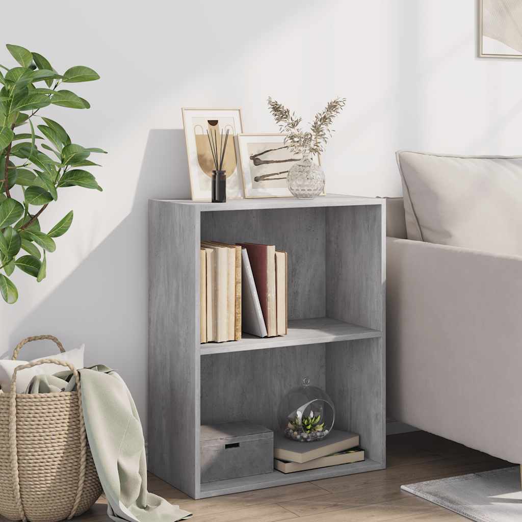 Bookcase Concrete Grey 60x30x76,5 cm Engineered Wood