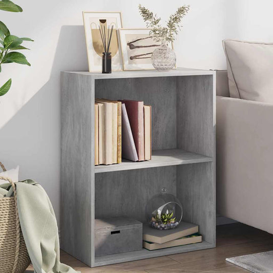 Bookcase Concrete Grey 60x30x76,5 cm Engineered Wood