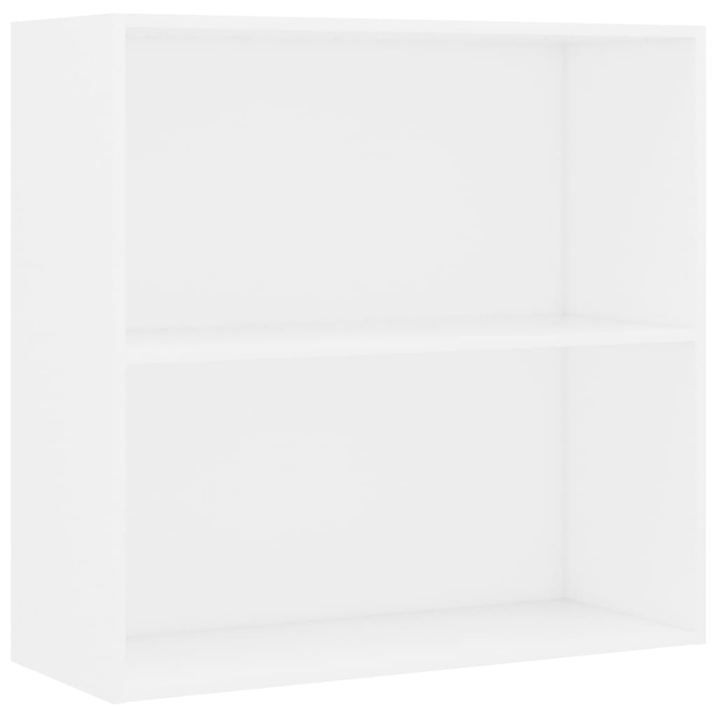 Bookcase White 80x30x76,5 cm Engineered Wood