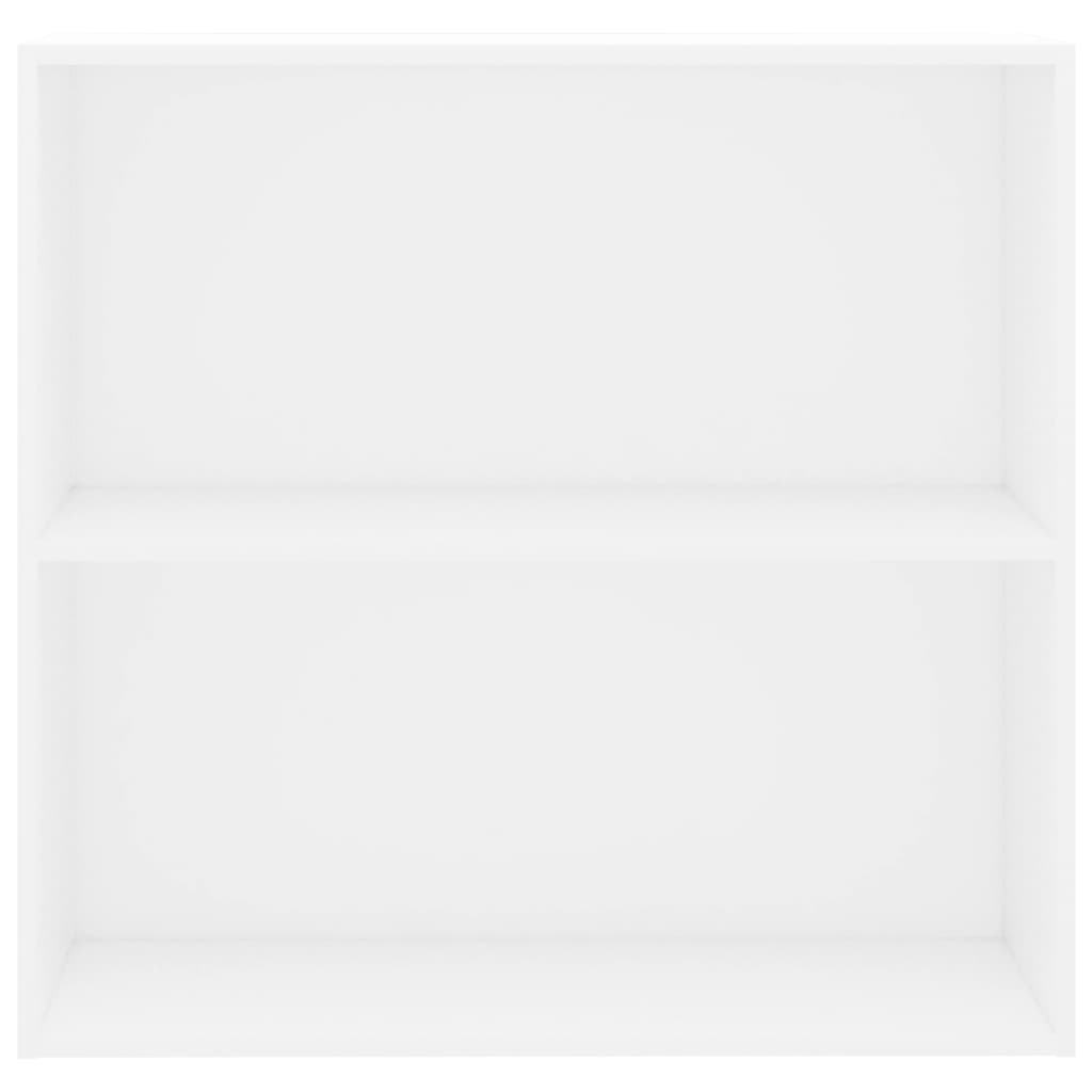 Bookcase White 80x30x76,5 cm Engineered Wood