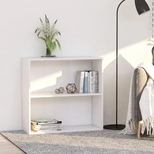 Bookcase White 80x30x76,5 cm Engineered Wood