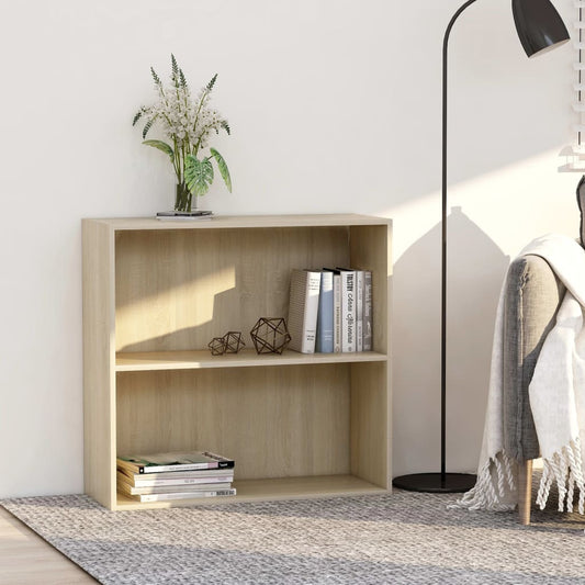 Bookcase Sonoma Oak 80x30x76,5 cm Engineered Wood