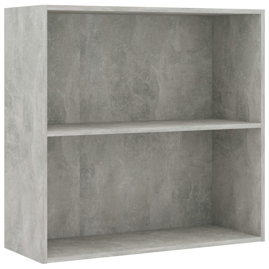 Bookcase Concrete Grey 80x30x76,5 cm Engineered Wood