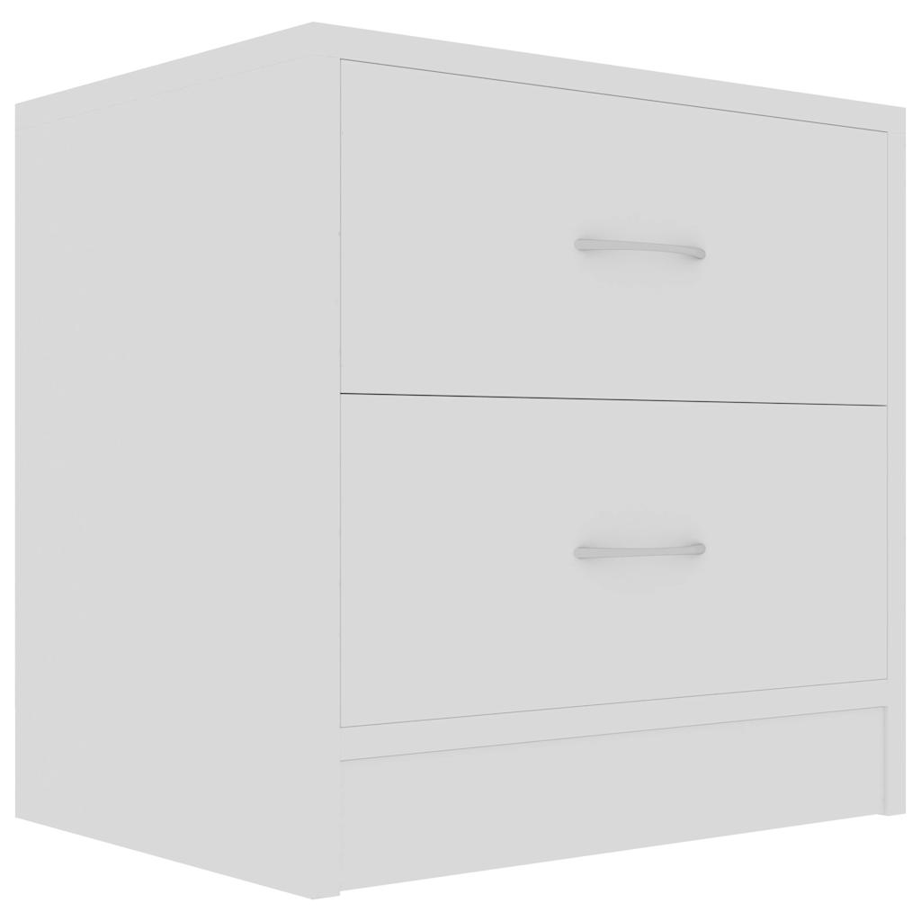 Bedside Cabinets 2 pcs White 40x30x40 cm Engineered Wood