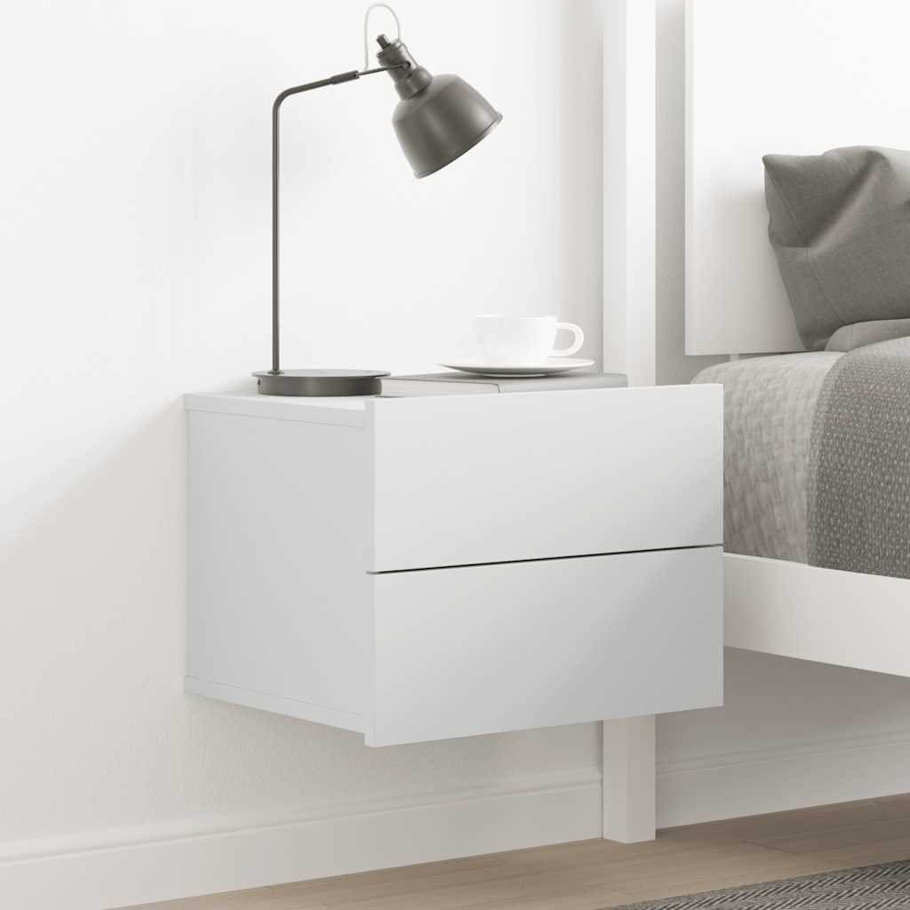 801053 vidaXL Bedside Cabinet White 40x30x30 cm Engineered Wood