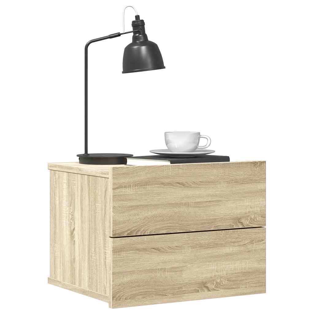 Bedside Cabinet | Sonoma oak | Engineered wood | Compact