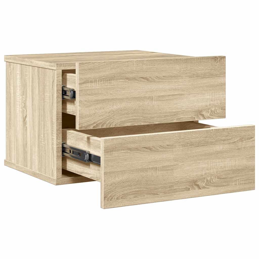 Bedside Cabinet | Sonoma oak | Engineered wood | Compact