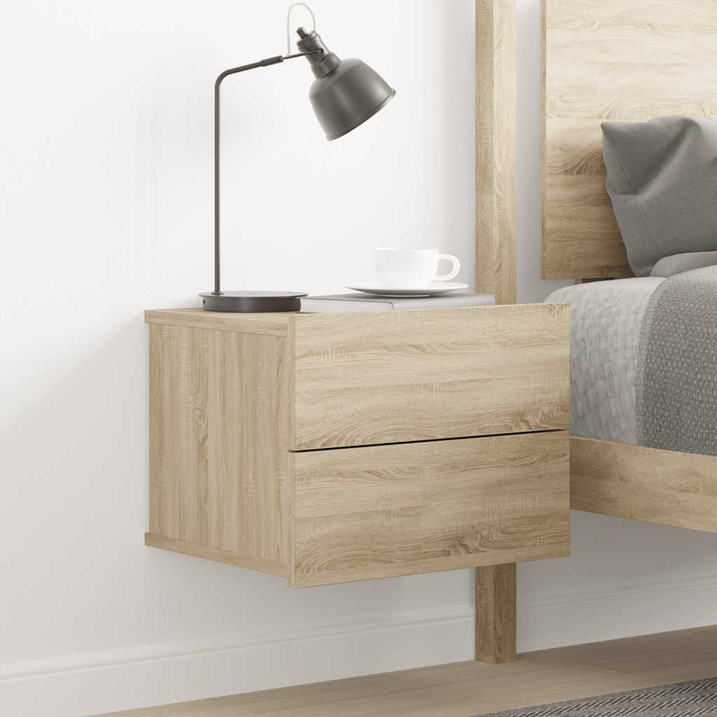 Bedside Cabinet | Sonoma oak | Engineered wood | Compact