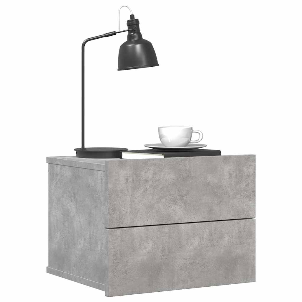 801061 vidaXL Bedside Cabinet Concrete Grey 40x30x30 cm Engineered Wood