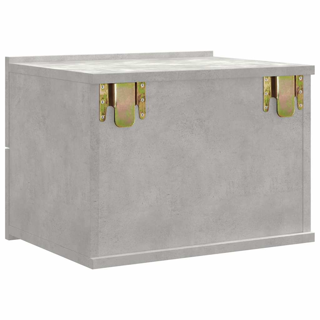 801061 vidaXL Bedside Cabinet Concrete Grey 40x30x30 cm Engineered Wood