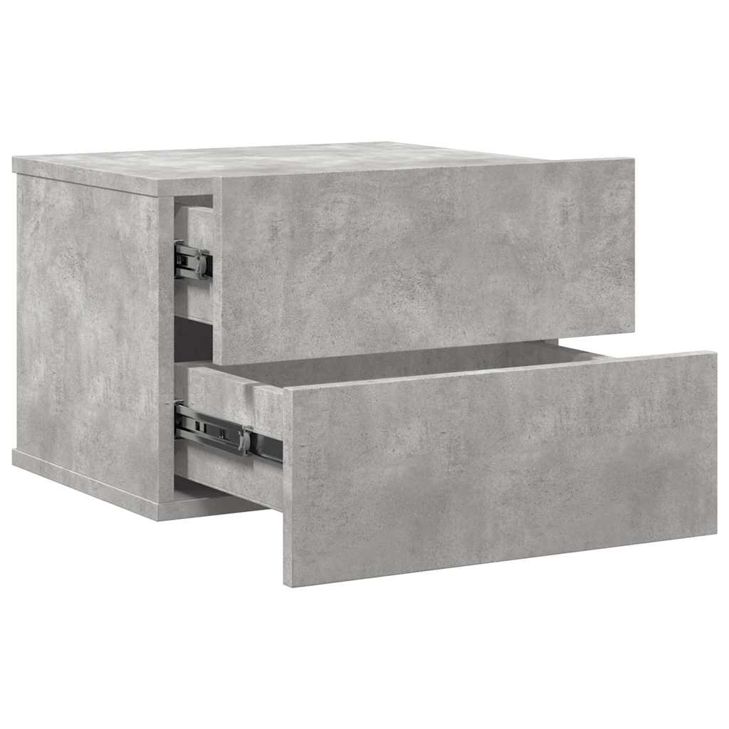 Bedside Cabinets 2 pcs Concrete Grey 40x30x30cm Engineered Wood