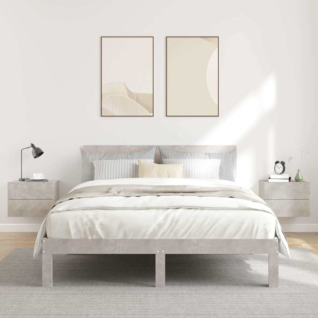 Bedside Cabinets 2 pcs Concrete Grey 40x30x30cm Engineered Wood