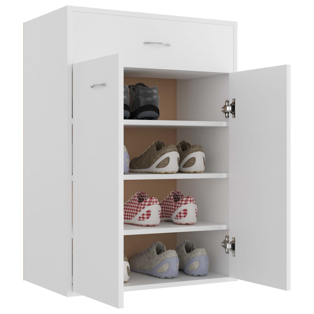 Shoe Rack | White | Engineered wood | Medium | Storage | Shoe Rack