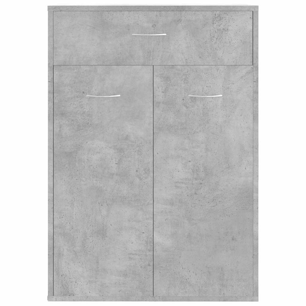 801075 vidaXL Shoe Cabinet Concrete Grey 60x35x84 cm Engineered Wood