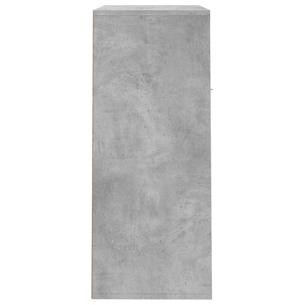 801075 vidaXL Shoe Cabinet Concrete Grey 60x35x84 cm Engineered Wood