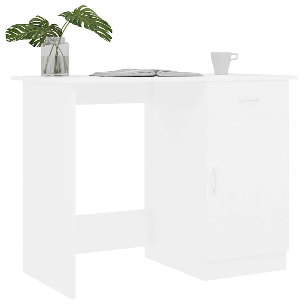 801080 vidaXL Desk White 100x50x76 cm Engineered Wood