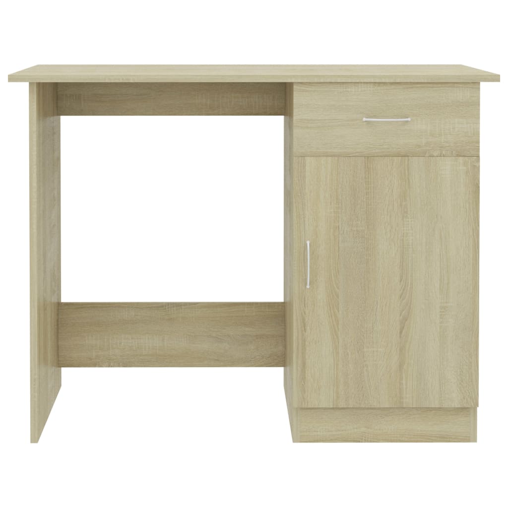 vidaXL Desk Sonoma Oak 100x50x76 cm Engineered Wood