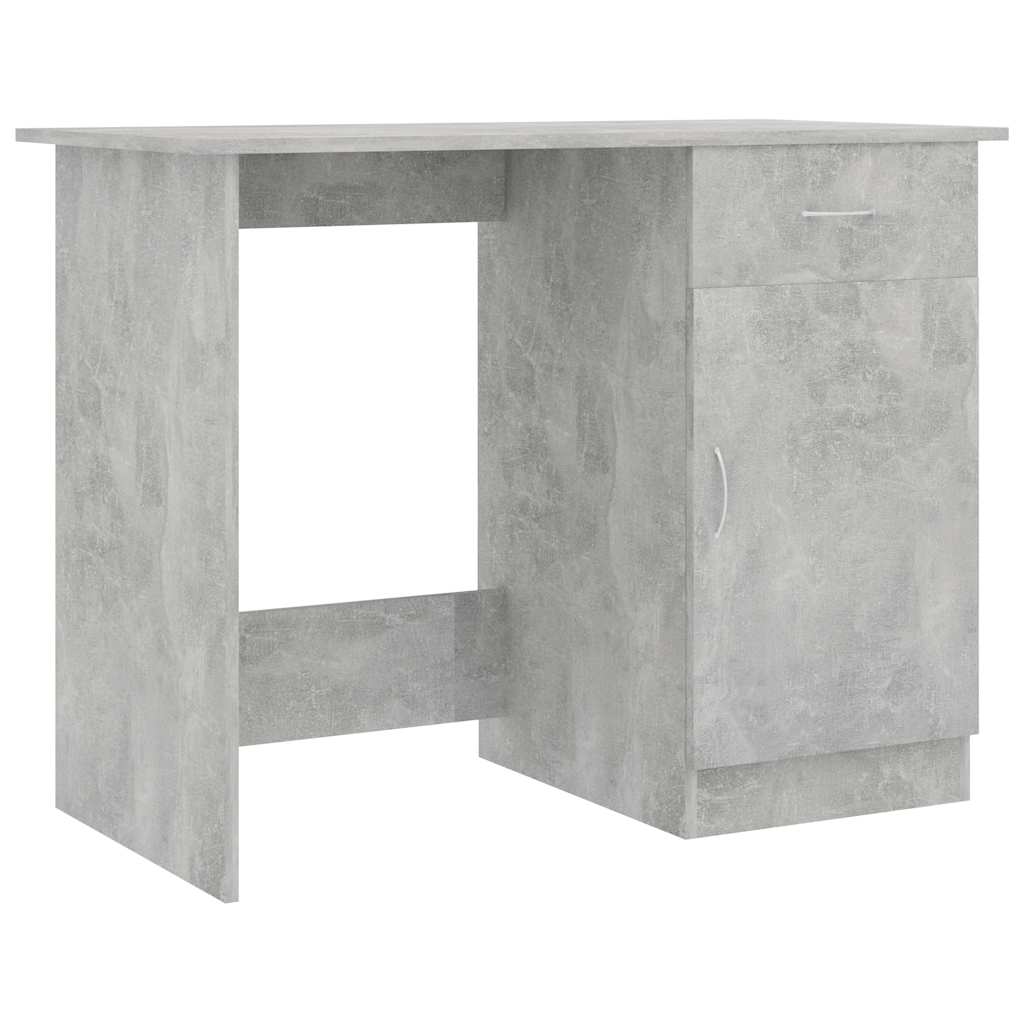801084 vidaXL Desk Concrete Grey 100x50x76 cm Engineered Wood